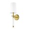 Z-Lite Mila 1 Light Wall Sconce, Rubbed Brass & White 808-1S-RB-WH - alternate 5